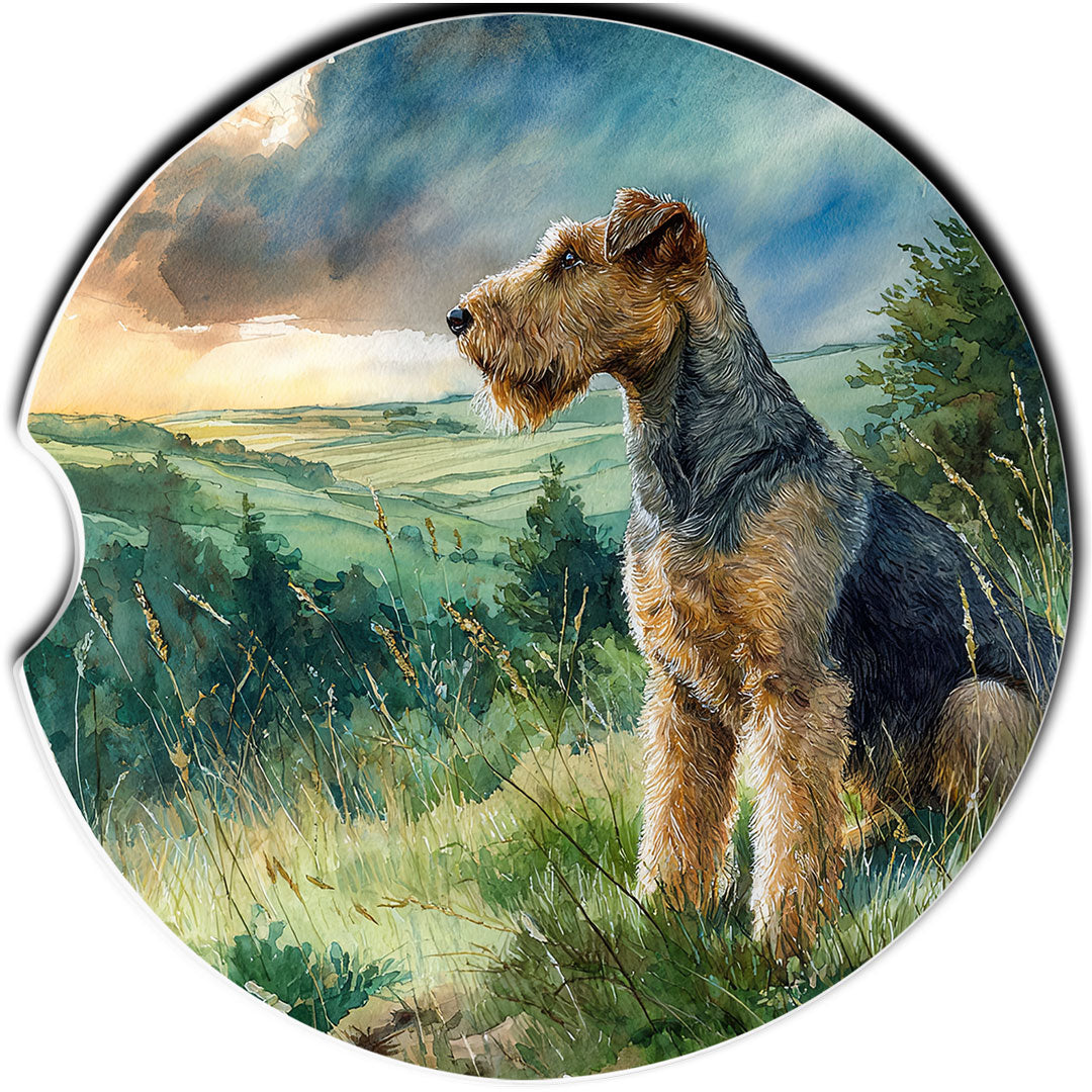 Airedale Terrier Car Coasters