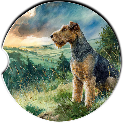 Airedale Terrier Car Coasters