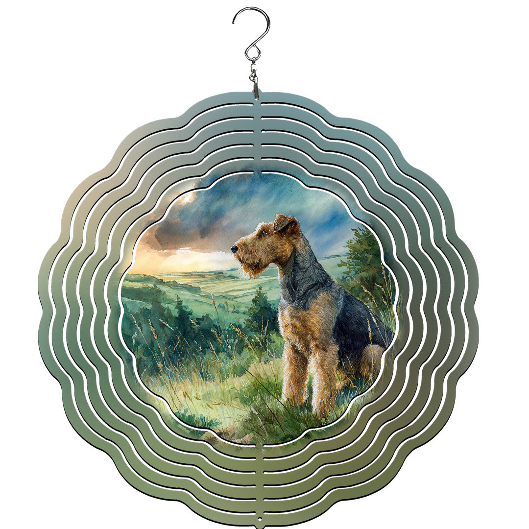 Airedale Terrier Wind Spinner