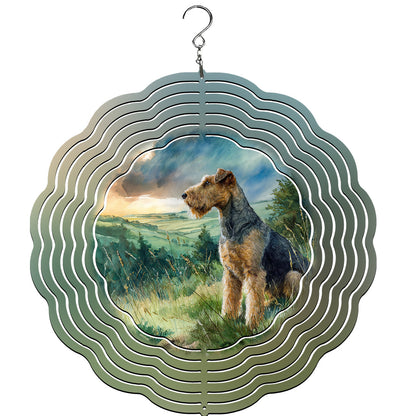 Airedale Terrier Wind Spinner