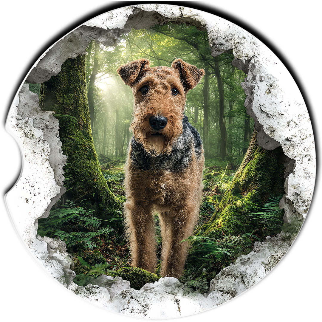 Airedale Terrier Car Coasters
