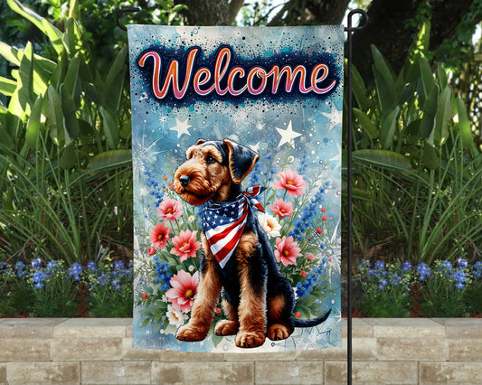 Airedale Garden Flag