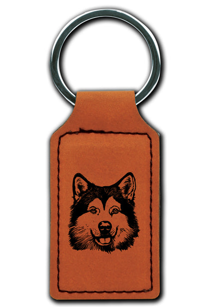 Alaskan Malamute Leatherette Key Chain