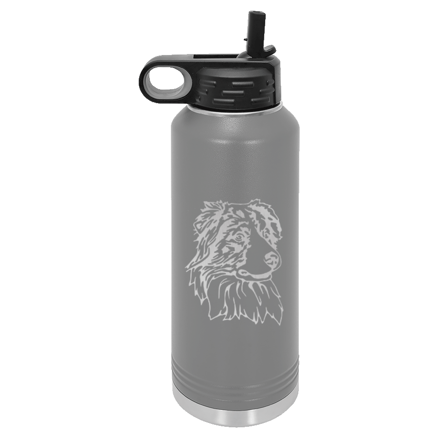 Australian Shepherd Water Bottle