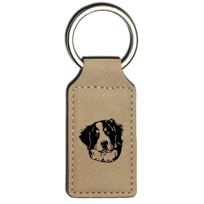 Bernese Mountain Dog Leatherette Key Chain