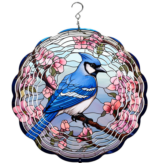 Blue Jay Wind Spinner