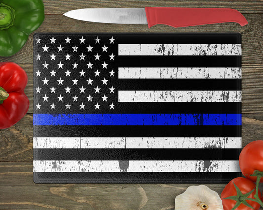 Blue Line Flag Cutting Board