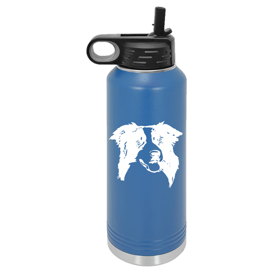 Border Collie Water Bottle