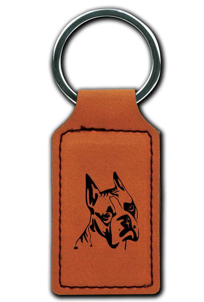 Boxer Leatherette Key Chain