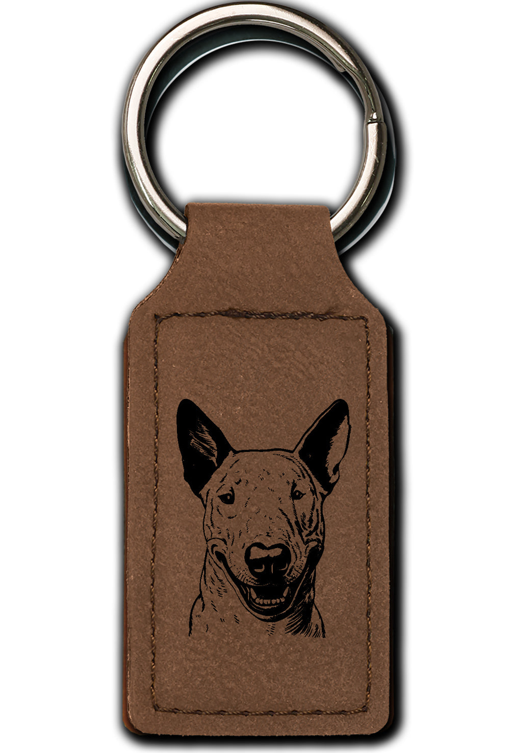 Bull Terrier Leatherette Key Chain