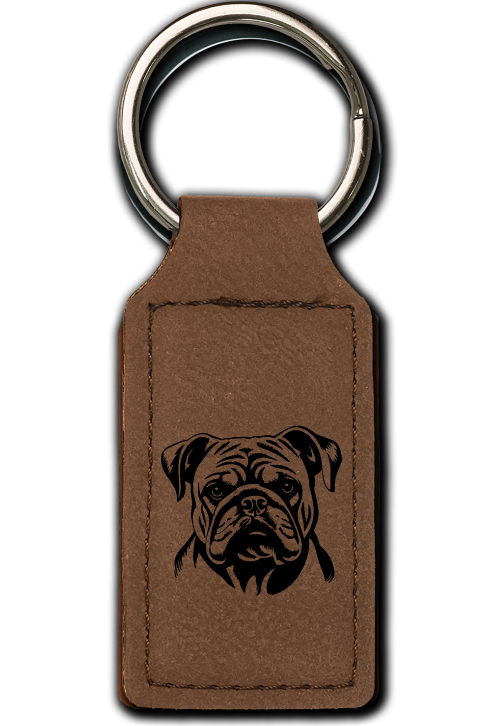 Bulldog Leatherette Key Chain
