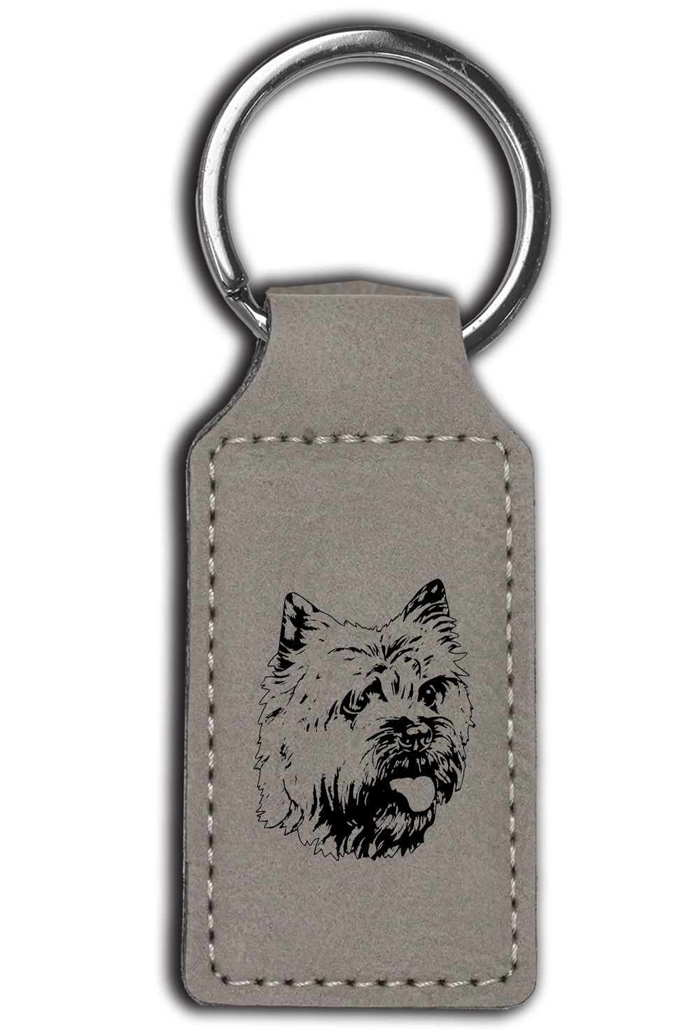 Cairn Terrier Leatherette Key Chain