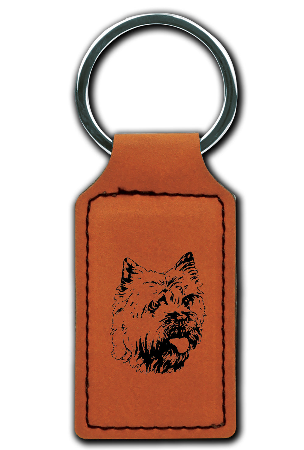 Cairn Terrier Leatherette Key Chain
