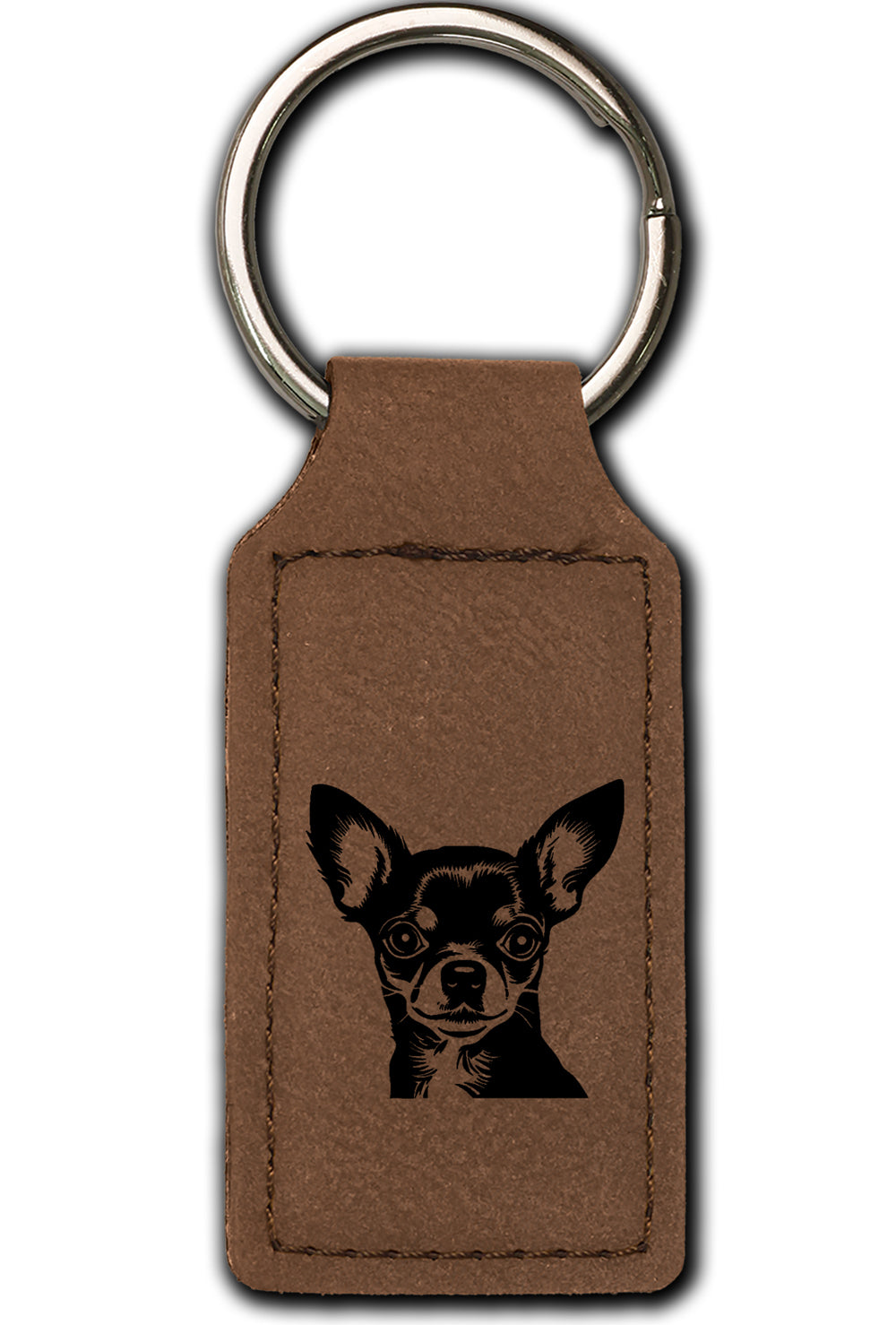 Chihuahua Leatherette Key Chain