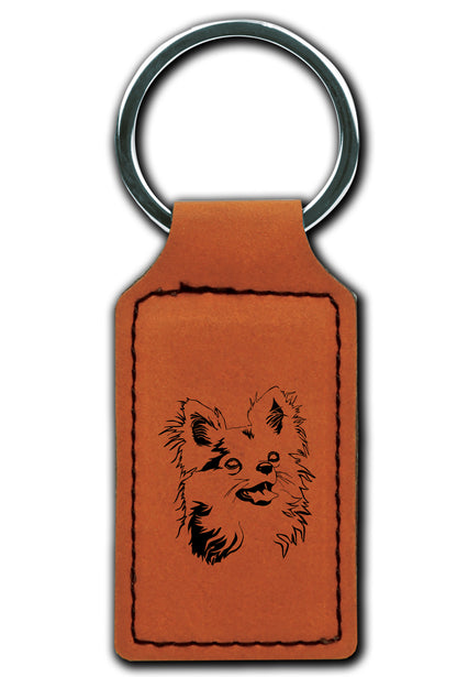 Chihuahua Leatherette Key Chain