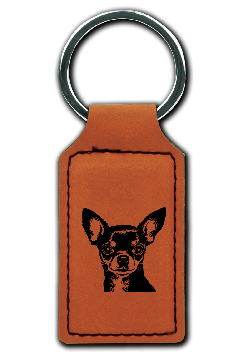 Chihuahua Leatherette Key Chain