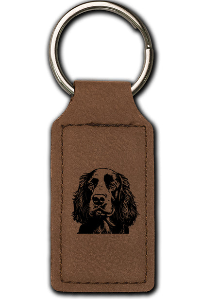 Cocker Spaniel Leatherette Key Chain