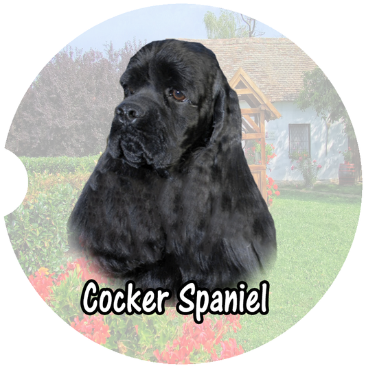 Cocker Spaniel Sandstone Car Coasters Digital File