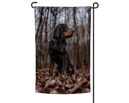 Black and Tan Coonhound Garden Flag