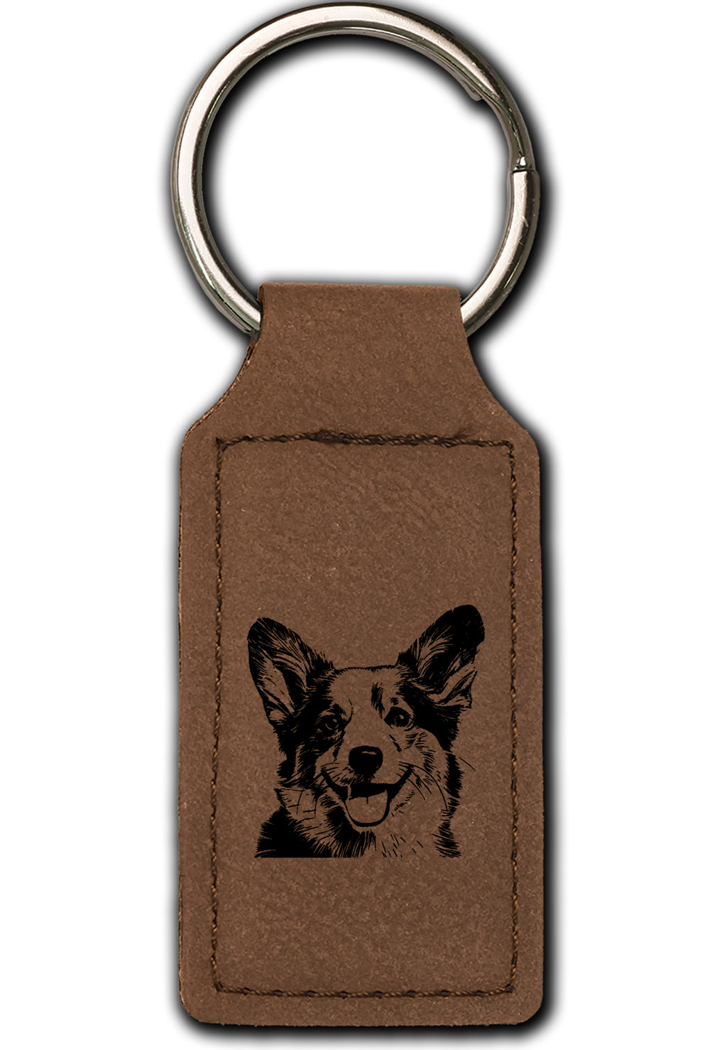 Corgi Leatherette Key Chain