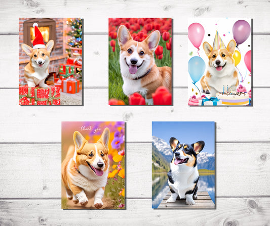 Corgi Greeting Cards