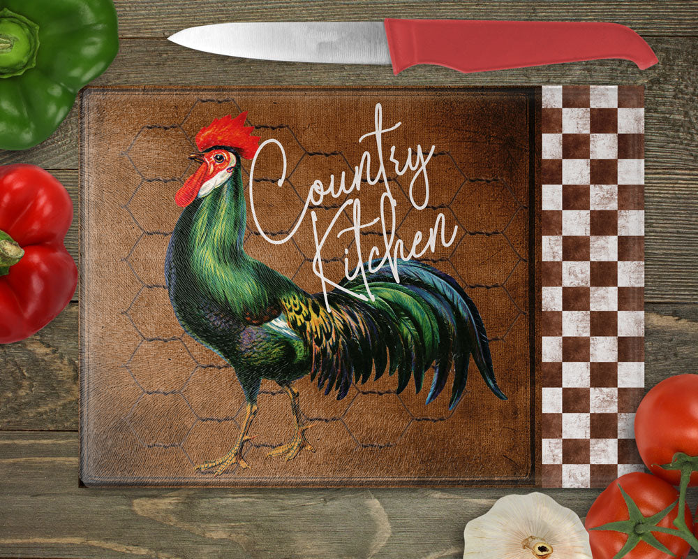 Country Kitchen Rooster Cutting Board