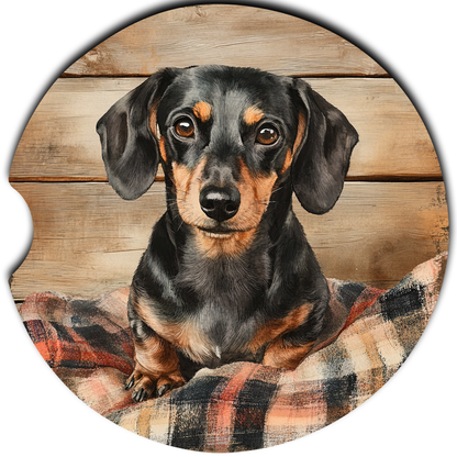 Dachshund Wood Blanket single coaster design