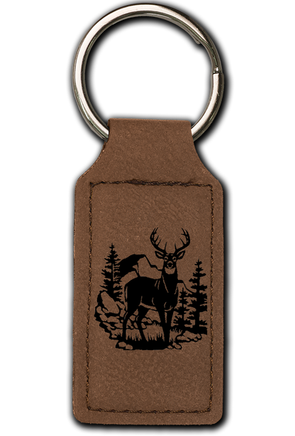 Deer Leatherette Key Chain