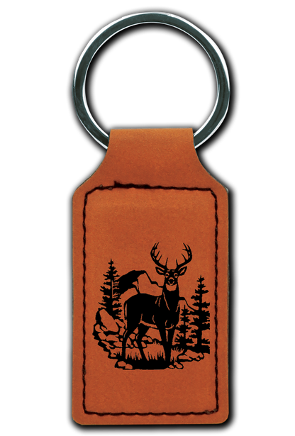 Deer Leatherette Key Chain