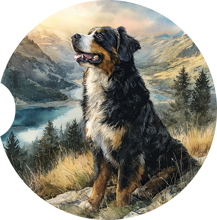 Bernese Mountain Dog Car Coaster