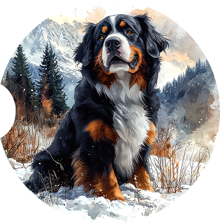 Bernese Mountain Dog Car Coaster