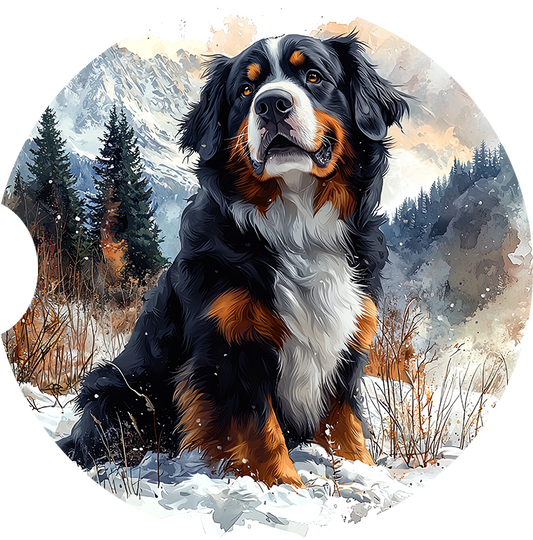 Bernese Mountain Dog Car Coaster