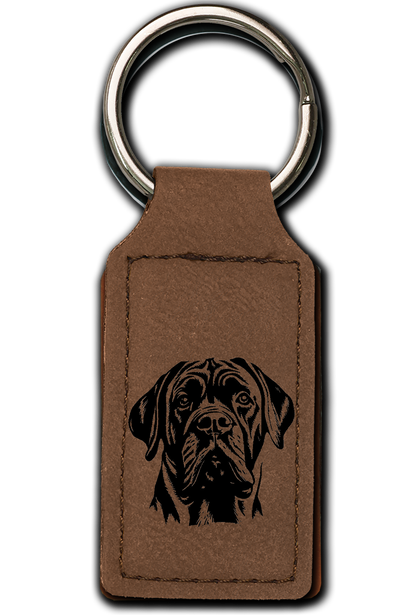English Mastiff Leatherette Key Chain