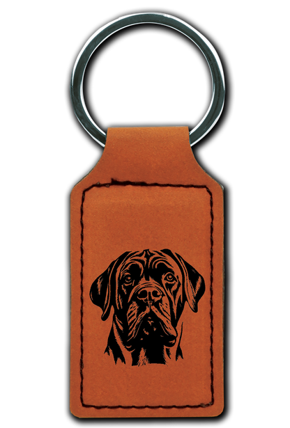 English Mastiff Leatherette Key Chain