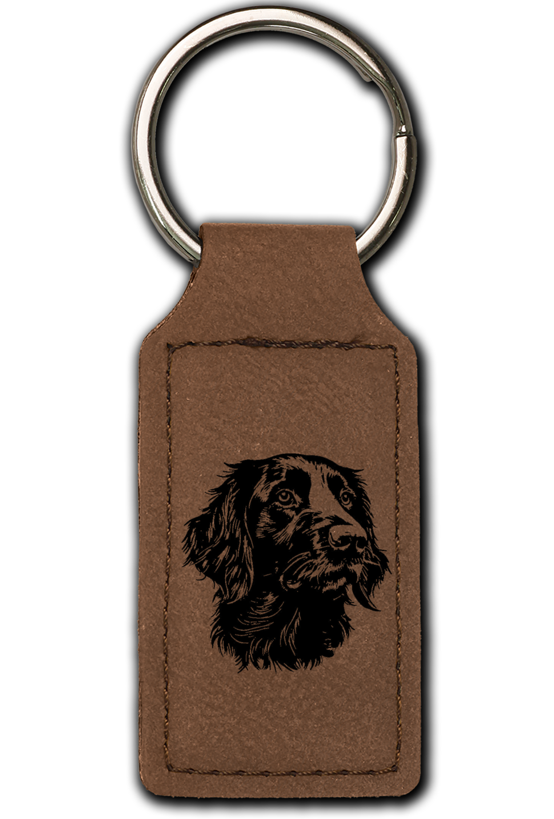 Flat Coated Retriever Leatherette Key Chain