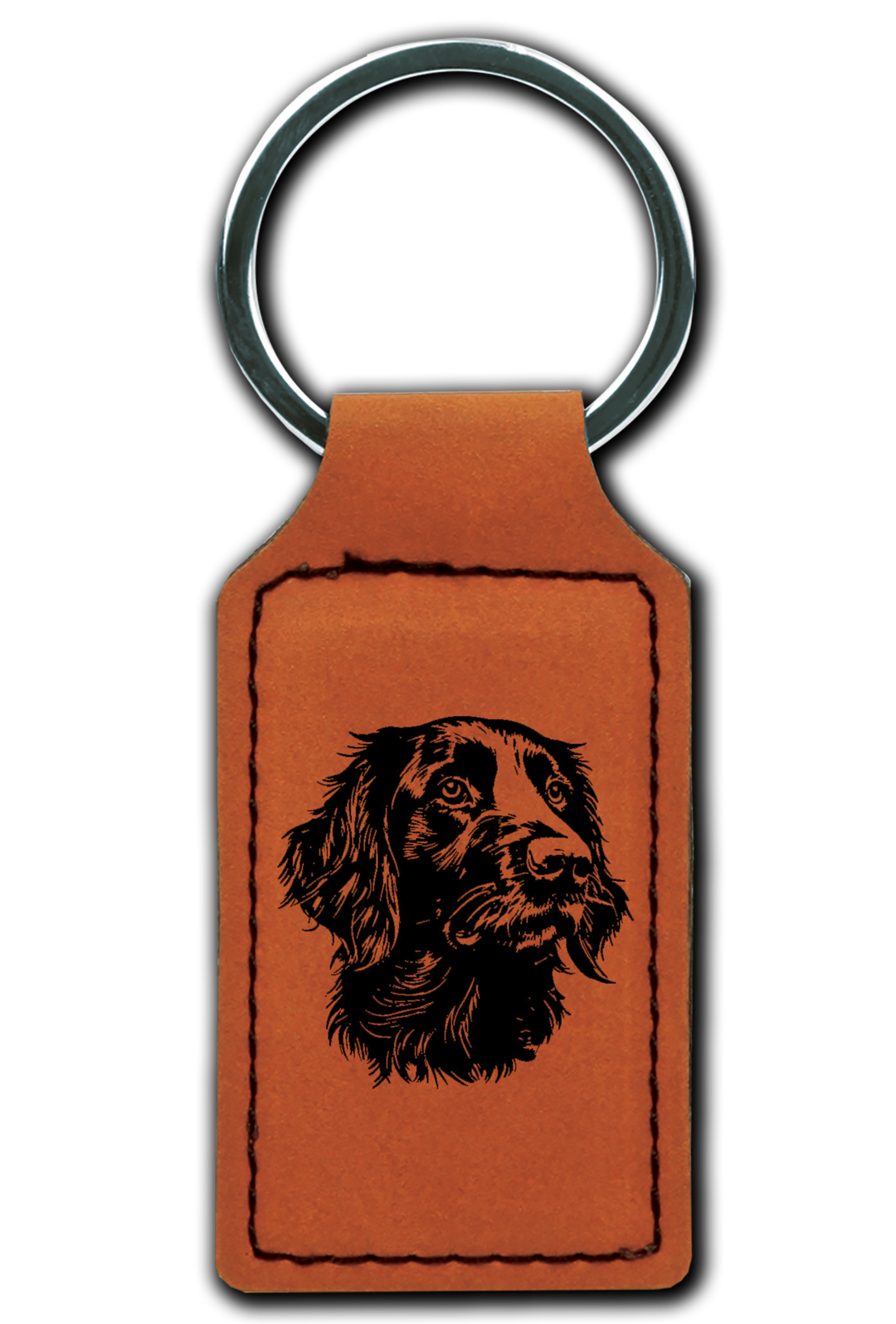 Flat Coated Retriever Leatherette Key Chain