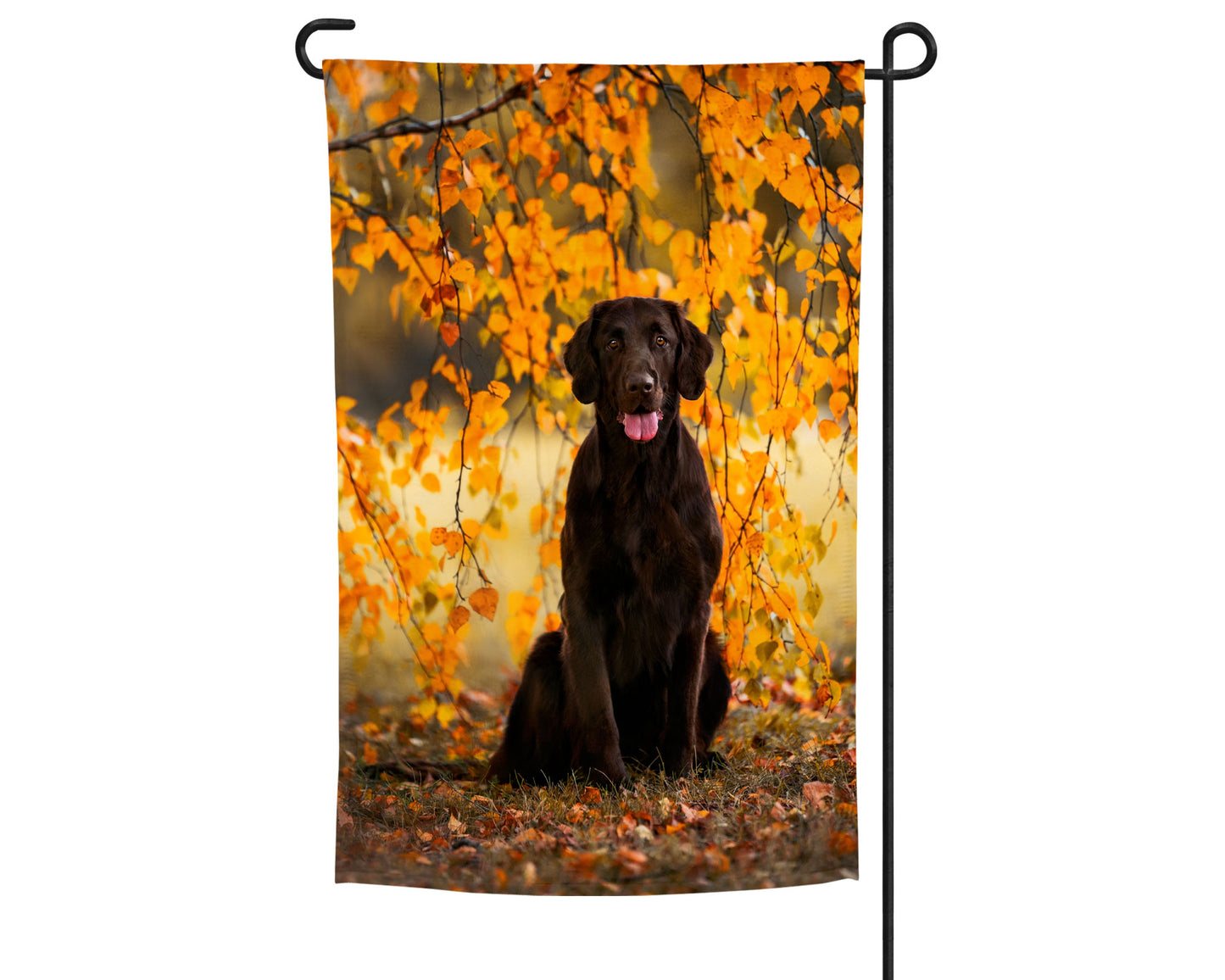 Flat Coated Retriever Garden Flag