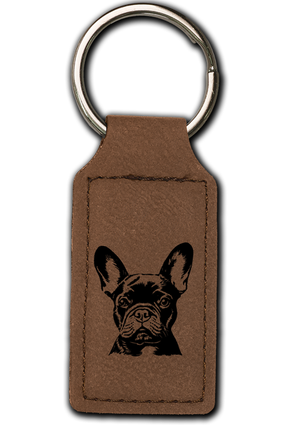 French Bulldog Leatherette Key Chain