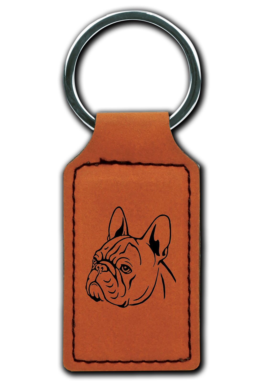 French Bulldog Leatherette Key Chain