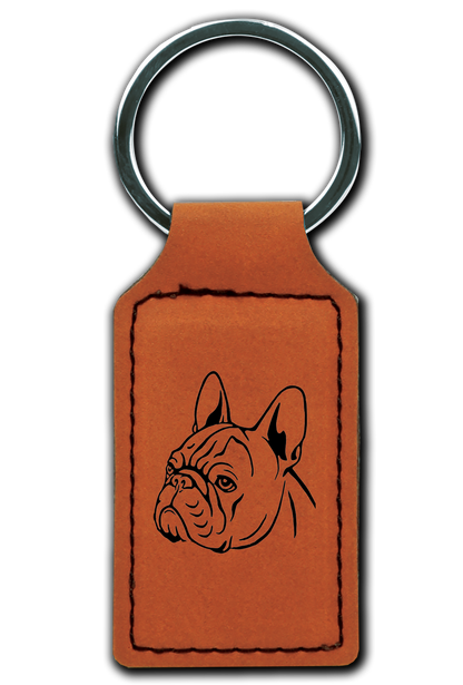 French Bulldog Leatherette Key Chain