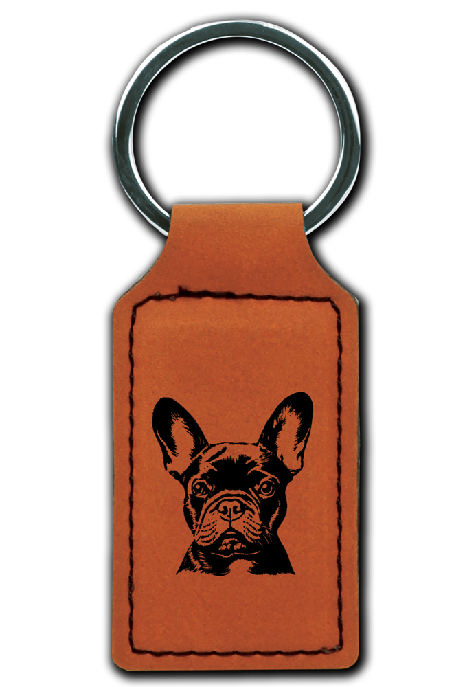 French Bulldog Leatherette Key Chain