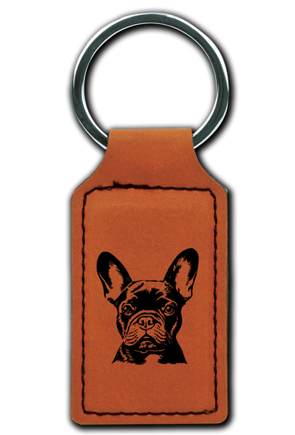 French Bulldog Leatherette Key Chain