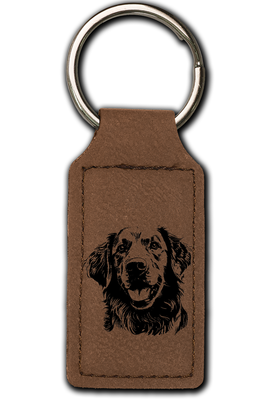 Golden Retriever Leatherette Key Chain