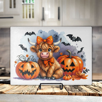 Highland Cow Halloween Cutting Board