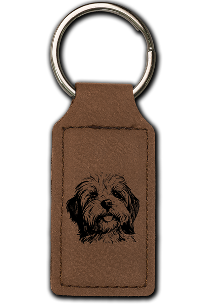 Havanese Leatherette Key Chain