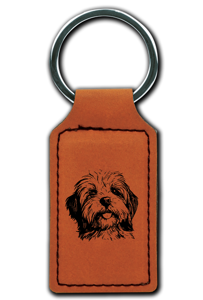 Havanese Leatherette Key Chain