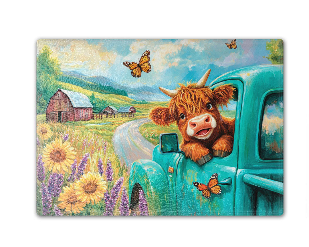 Highland Cow Cutting Board