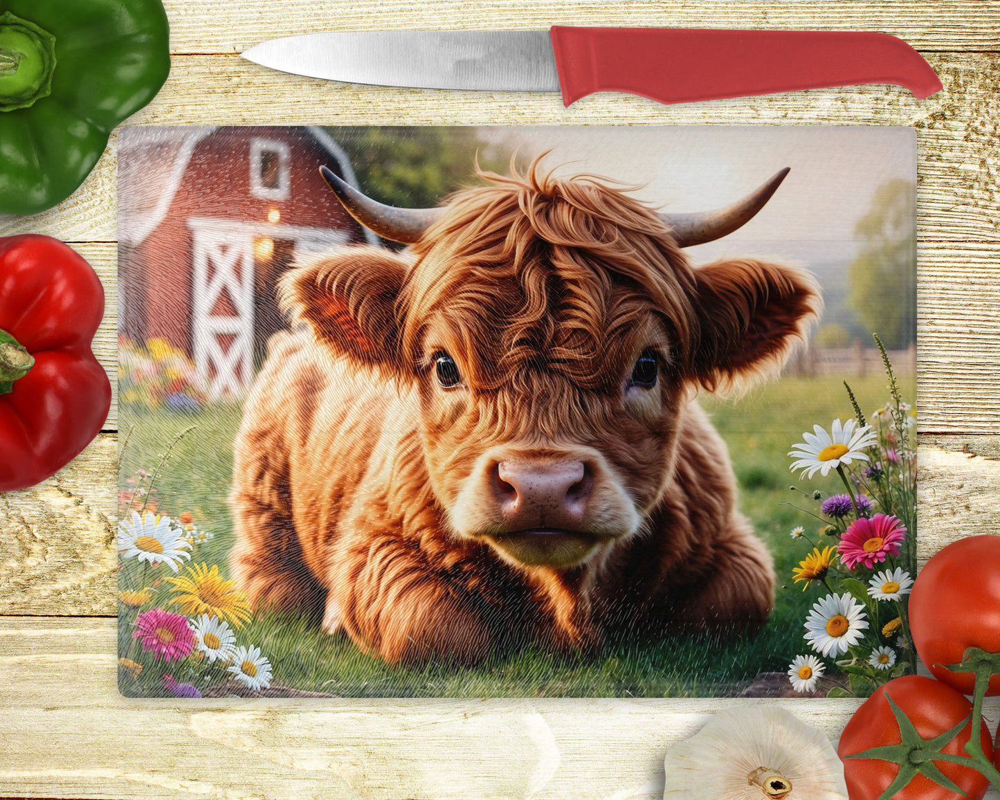 Highland Calf Cutting Board