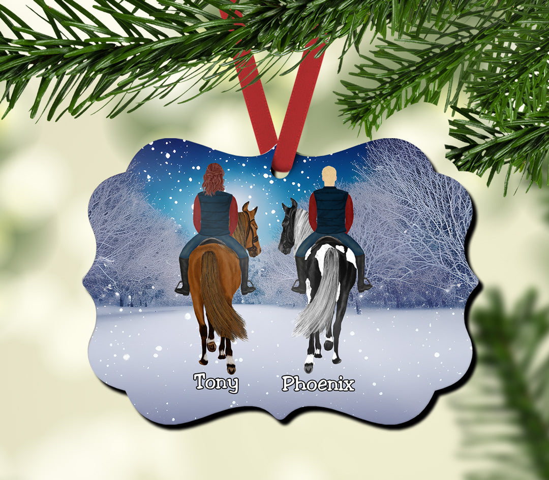 Horse Christmas Tree Personalized Ornament