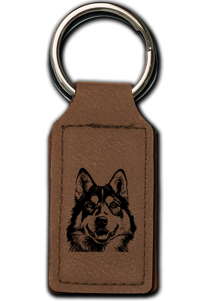 Husky Leatherette Key Chain